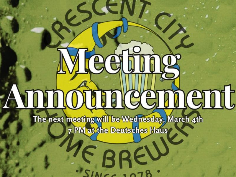 March Meeting Announcement