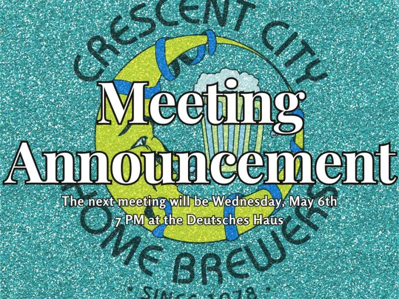 May Meeting Announcement