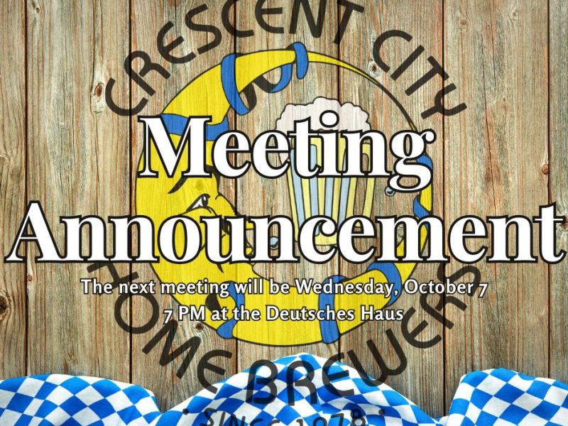 October Meeting Announcement
